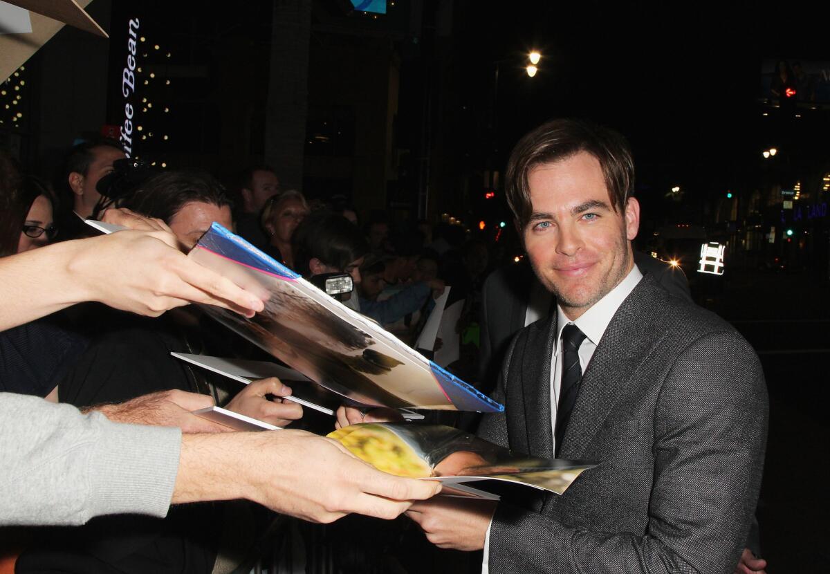 Chris Pine confirmed his single status and demonstrated his singing skills on "The Ellen DeGeneres Show." Above, the actor at the Los Angeles premiere of "Horrible Bosses 2."