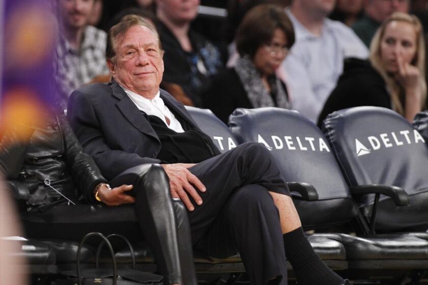 Clippers owner Donald Sterling at a 2011 game of his NBA team. Sterling's recorded remarks about race prompted the NBA to ban him from the game for life, and to ask other NBA owners to force him to sell the team.