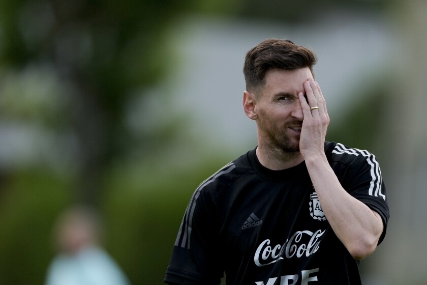 Messi entrena ¿llega Uruguay va por - Los Angeles Times