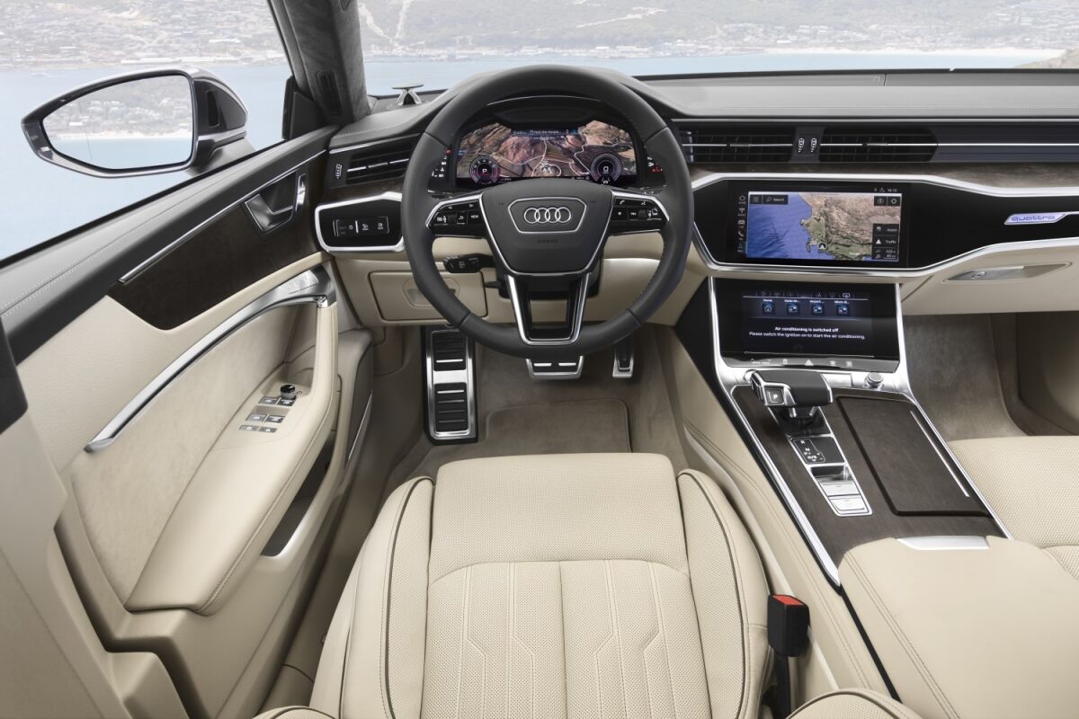 The A7 cabin is immaculately presented with quality materials. But headroom of 37 inches might limit some drivers.