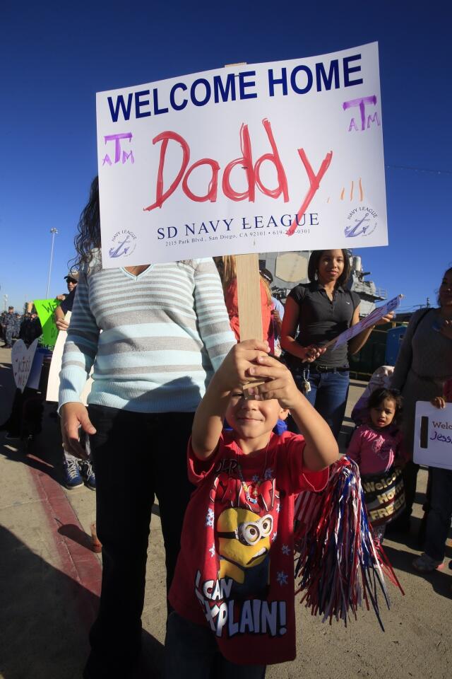 'Welcome home Daddy'