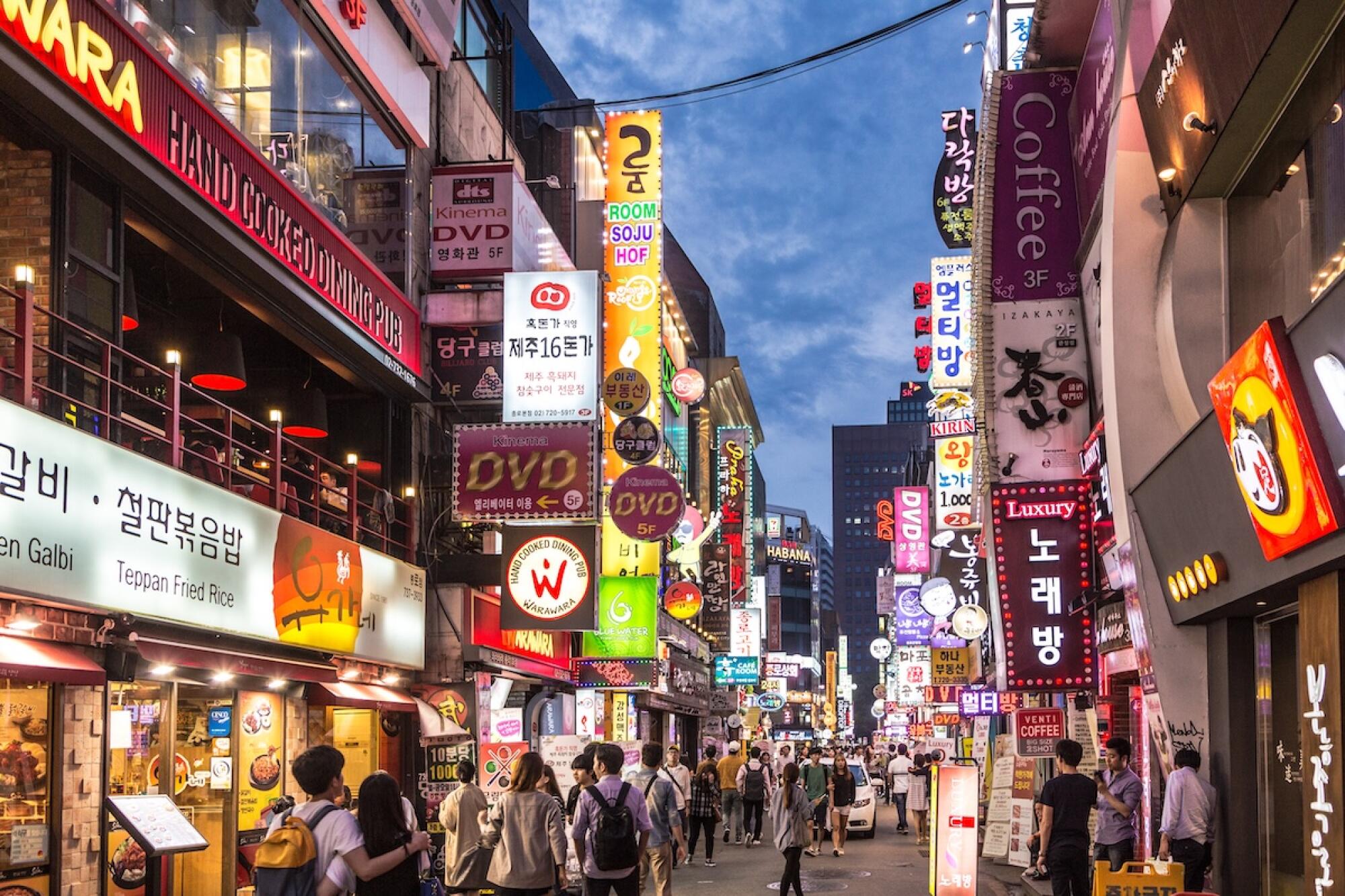 South Korea Myeongdong Shopping Street