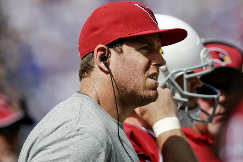 Cardinals quarterback Carson Palmer has missed two games with a shoulder injury.