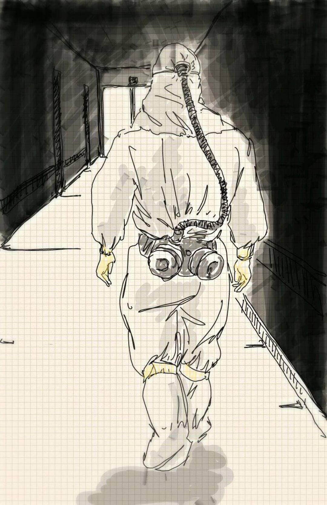 Icu Nurse Sketches Heroes At A Coronavirus Isolation Ward Los