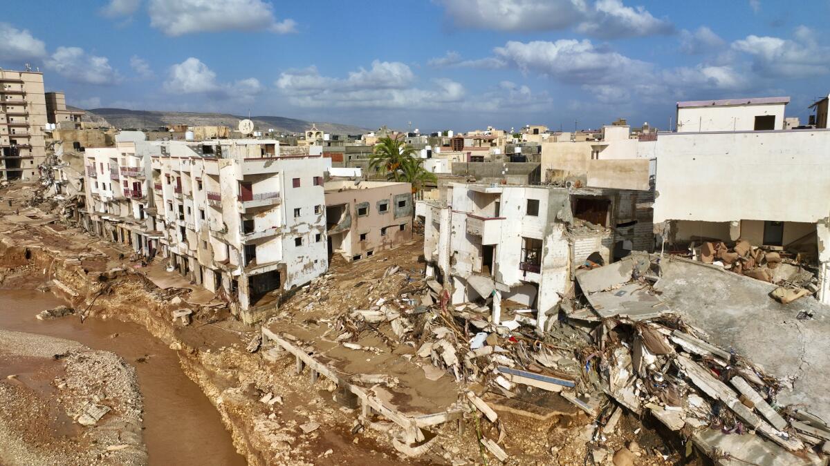 Una vista general de la ciudad de Derna, Libia