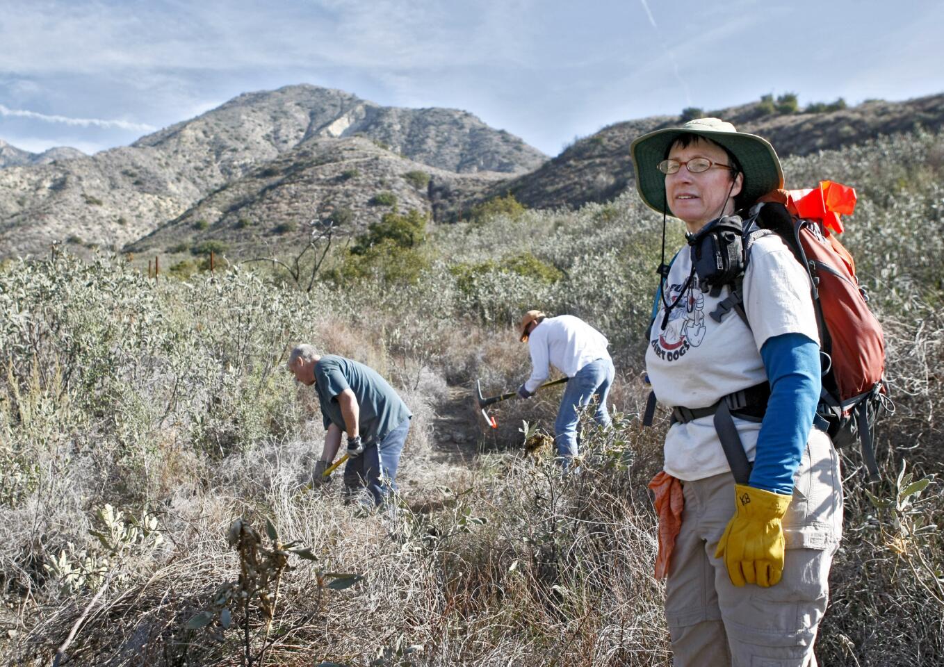 Photo Gallery: Volunteers are backbone of trail building at Deukmejian Wilderness Park
