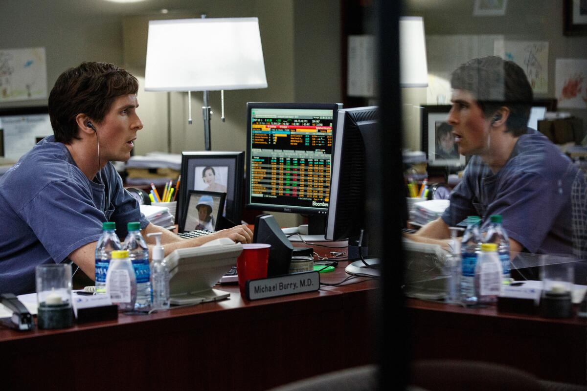Christian Bale plays Michael Burry in the movie "The Big Short."