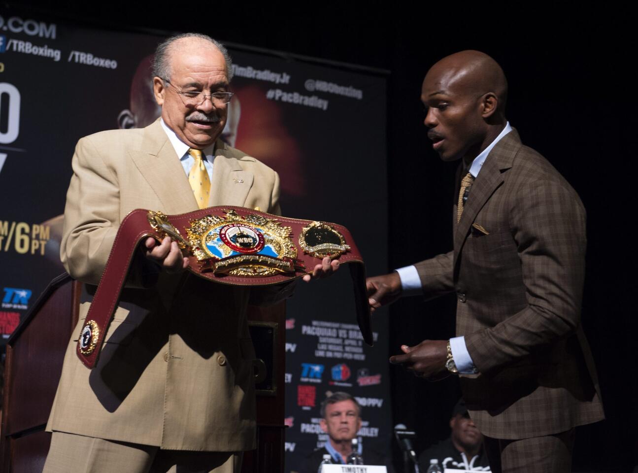 Rueda de prensa de Pacquiao y Bradley