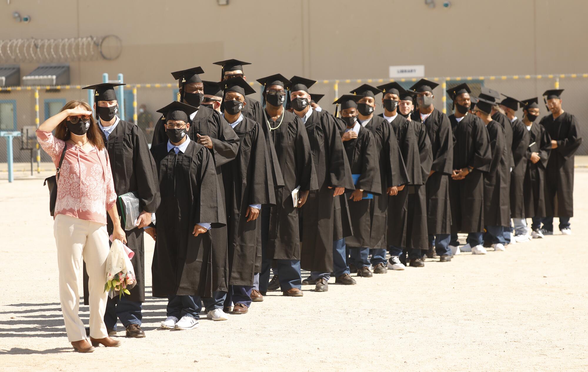 Dr. Taffany Lim leads graduates of Cal State LA's Prison B.A. Program