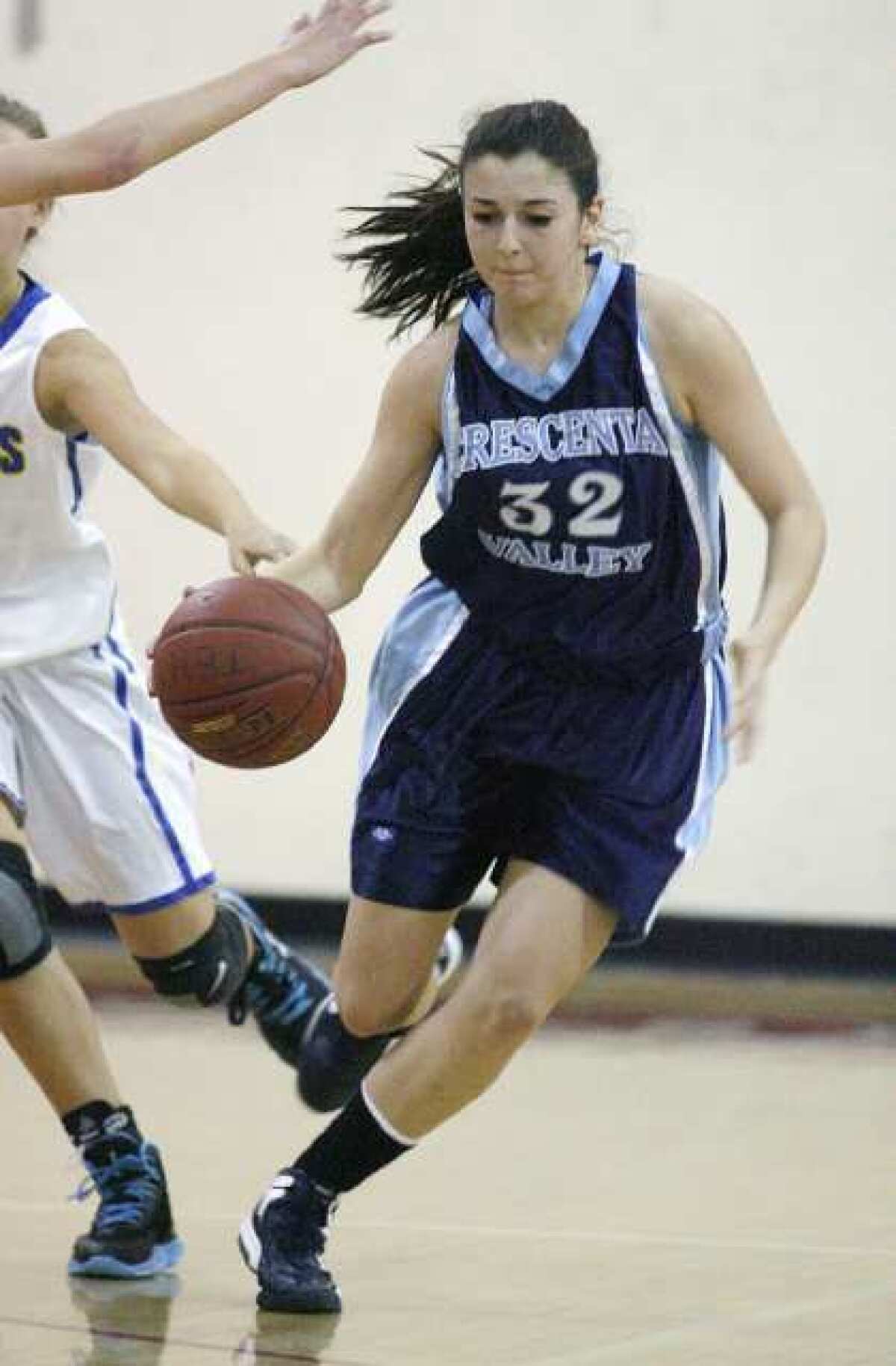 Emily Beglarian contributed six rebounds in the Crescenta Valley Falcons' 44-25 loss to Agoura.