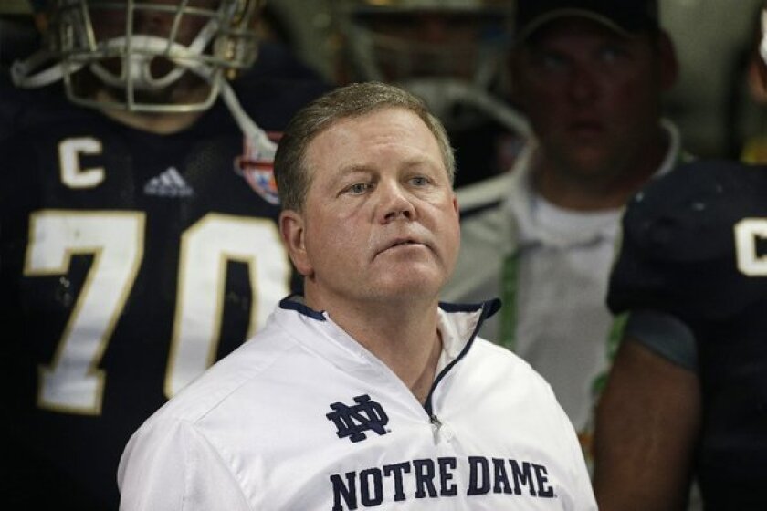Brian Kelly has interviewed for the vacant Philadelphia Eagles coaching job.