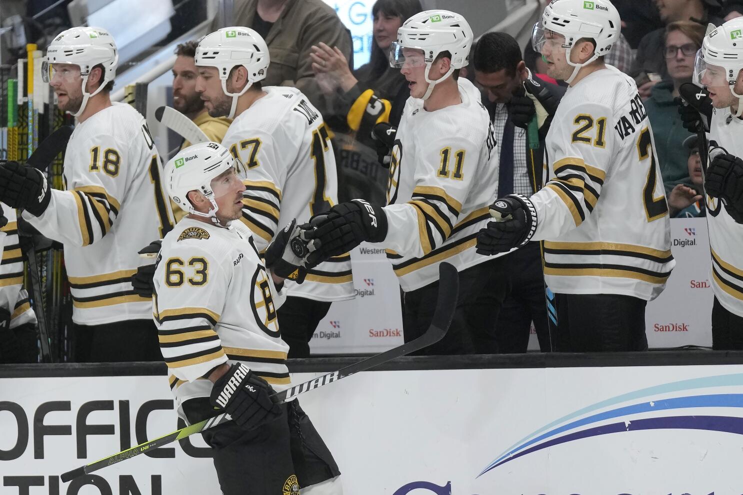Bruins beat the winless Sharks 3-1 for their 3rd straight win to open the  season, National Sports
