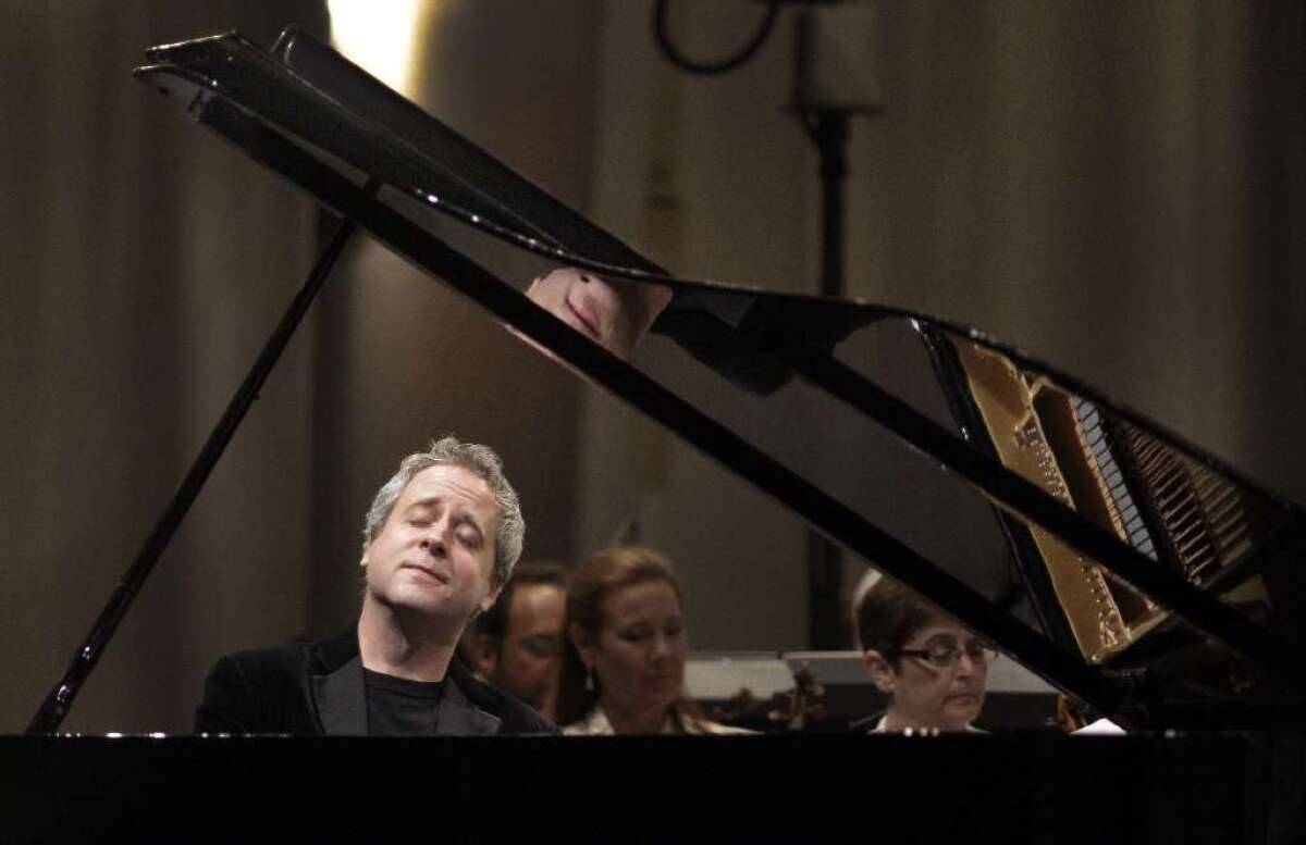 Pianist Jeremy Denk performing at the Hollywood Bowl in 2011.