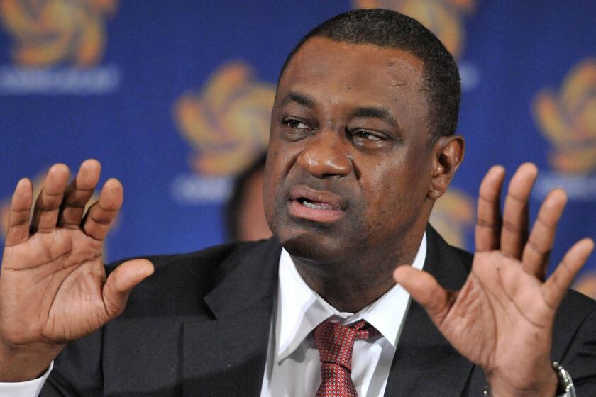 Jeffrey Webb, shown in 2012, was provisionally banned and replaced as the FIFA vice president of CONCACAF after he was indicted by U.S. authorities on corruption charges. He pleaded not guilty and was released on $10-million bail in New York on Saturday.