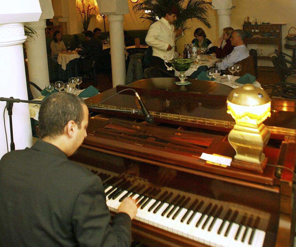 Issam Chabaa plays at Rick's Cafe in Casablanca, Morocco.