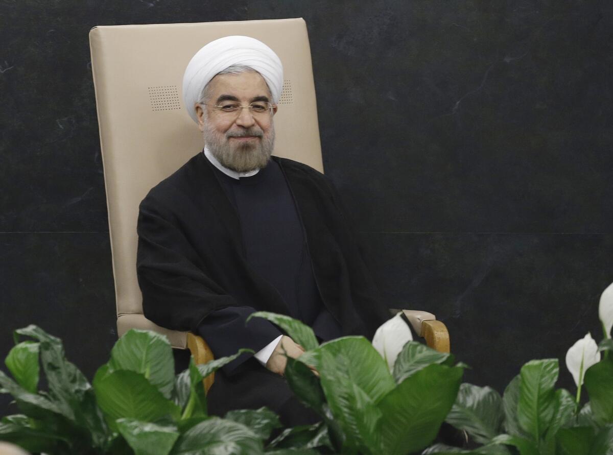 Negotiations are under way in Europe to have Iran suspend most of its nuclear activities. Above, newly elected Iranian President Hassan Rouhani, who has made diplomatic overtures to the West, is seen at the 68th session of the United Nations General Assembly in September.