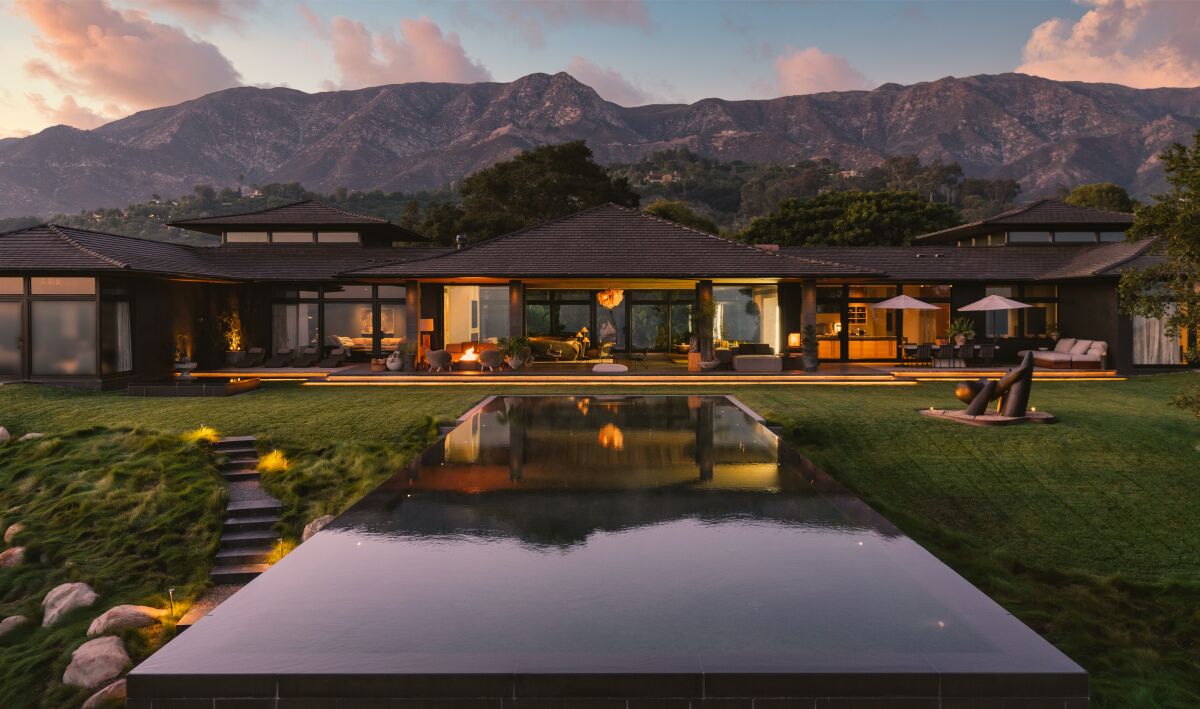 Sprawling across nine acres, the Bali-inspired estate has a stylish main house.