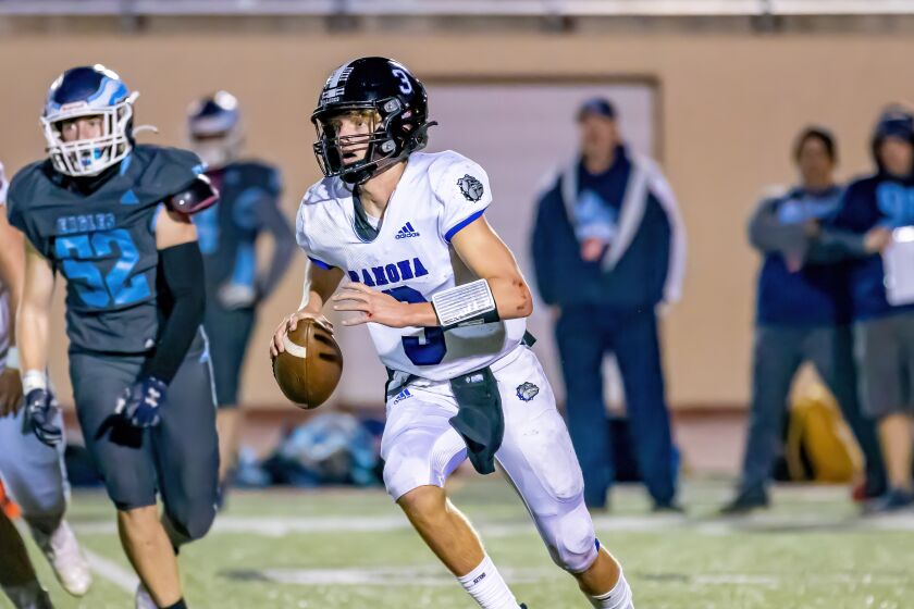 Dillion Day took over as Ramona’s quarterback after Colin Lester left the CIF championship game with a concussion.