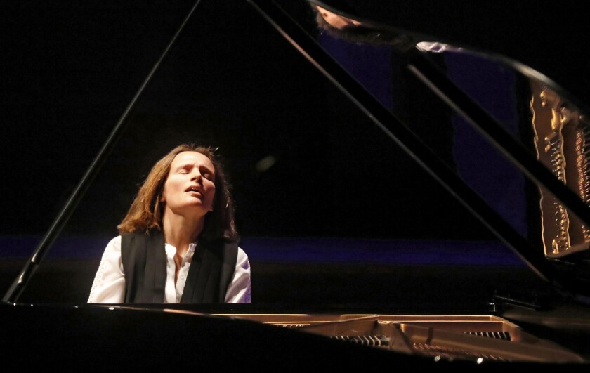 Hélène Grimaud in recital at Walt Disney Concert Hall on Wednesday night.
