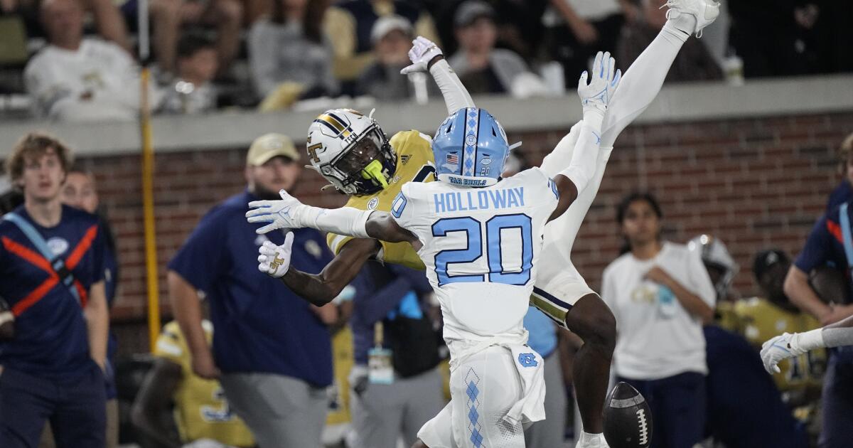 No. 17 North Carolina suffers another defeat, falls to Georgia Tech in a high-scoring 46-42 game