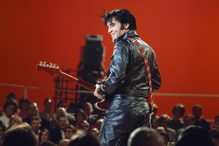 ELVIS: '68 COMEBACK SPECIAL -- Pictured: Elvis Presley during his '68 Comeback Special on NBC -- (Photo by: Frank Carroll/Gary Null/NBCU Photo Bank/NBCUniversal via Getty Images via Getty Images)