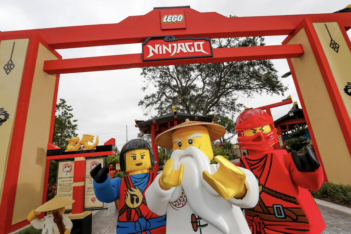 Ninjago characters at Legoland.