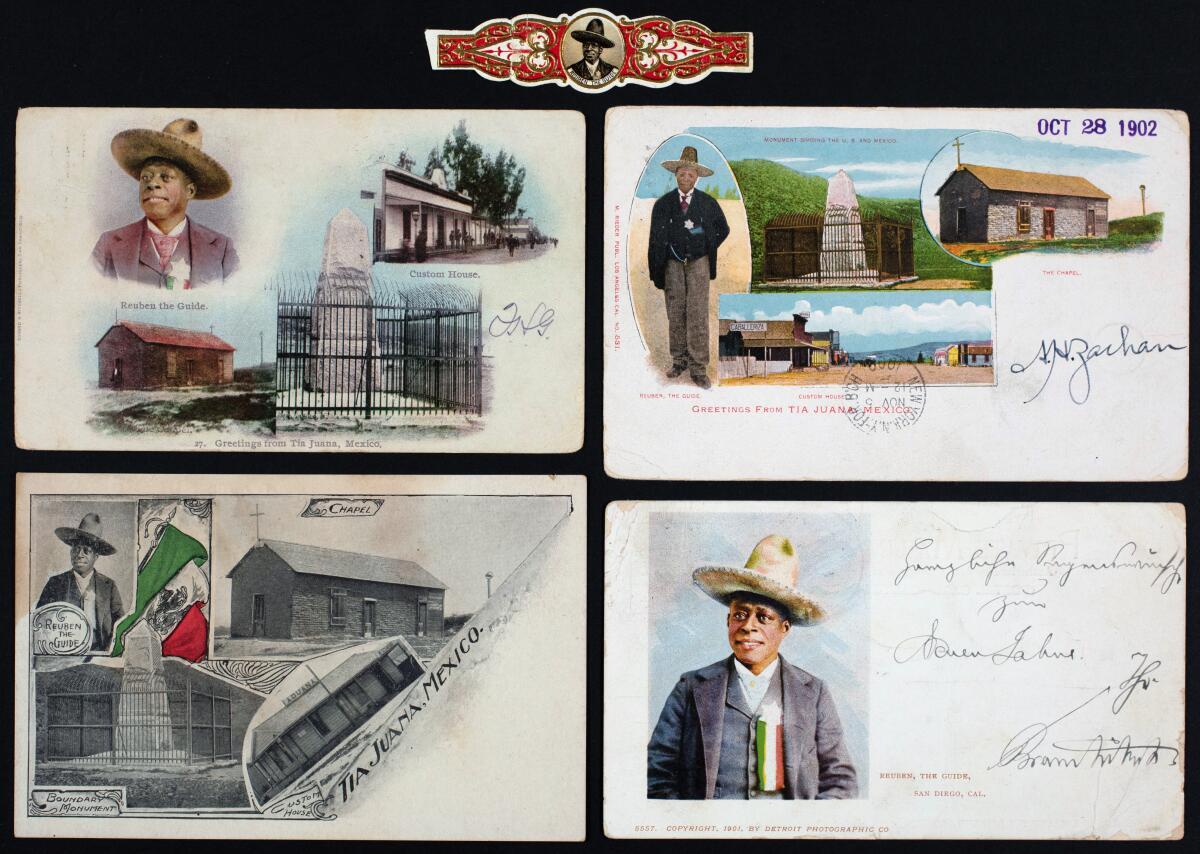Postcards of Reuben the Guide from the late 1800s and early 1900s.