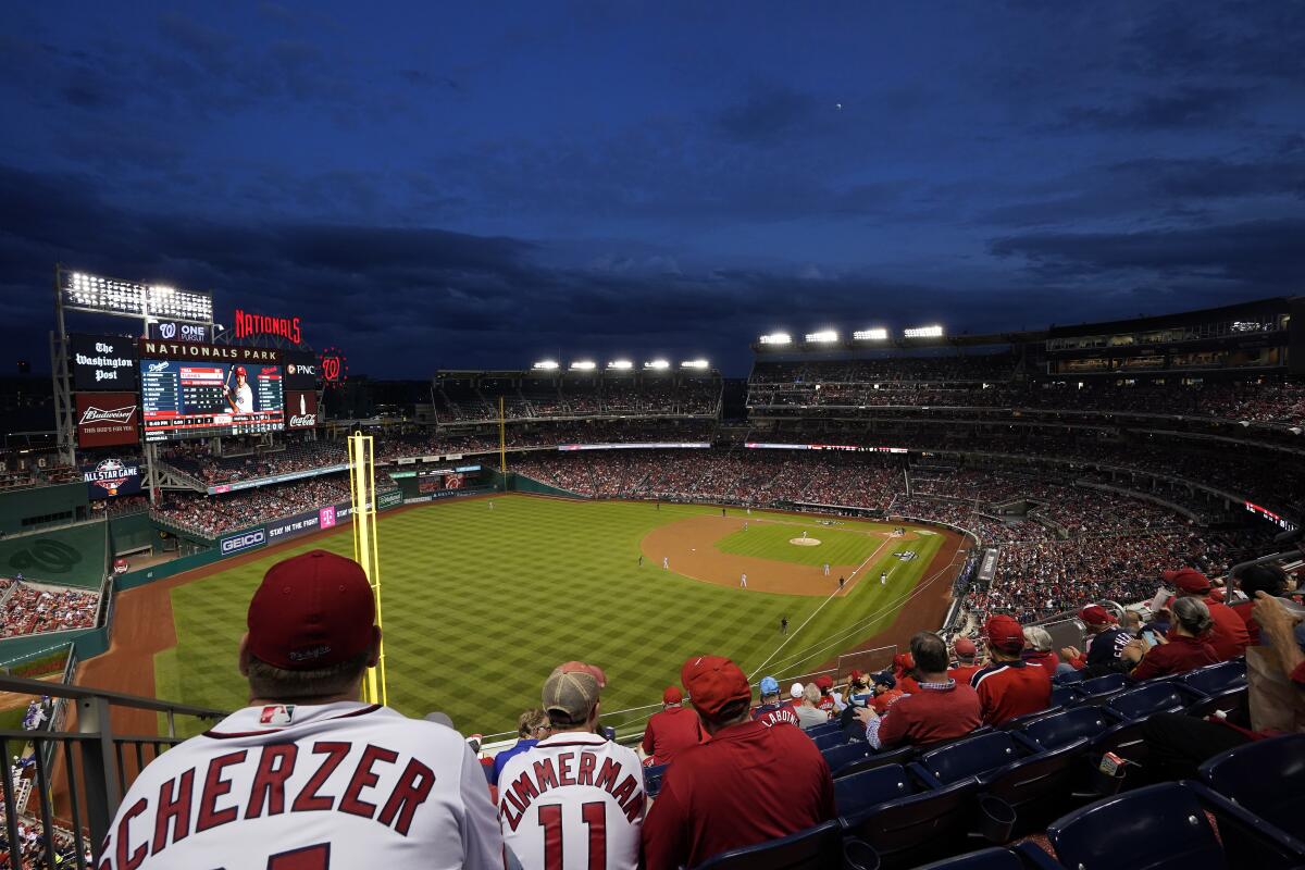 A look at Nationals Park during Game 4 of the NLDS on Monday.