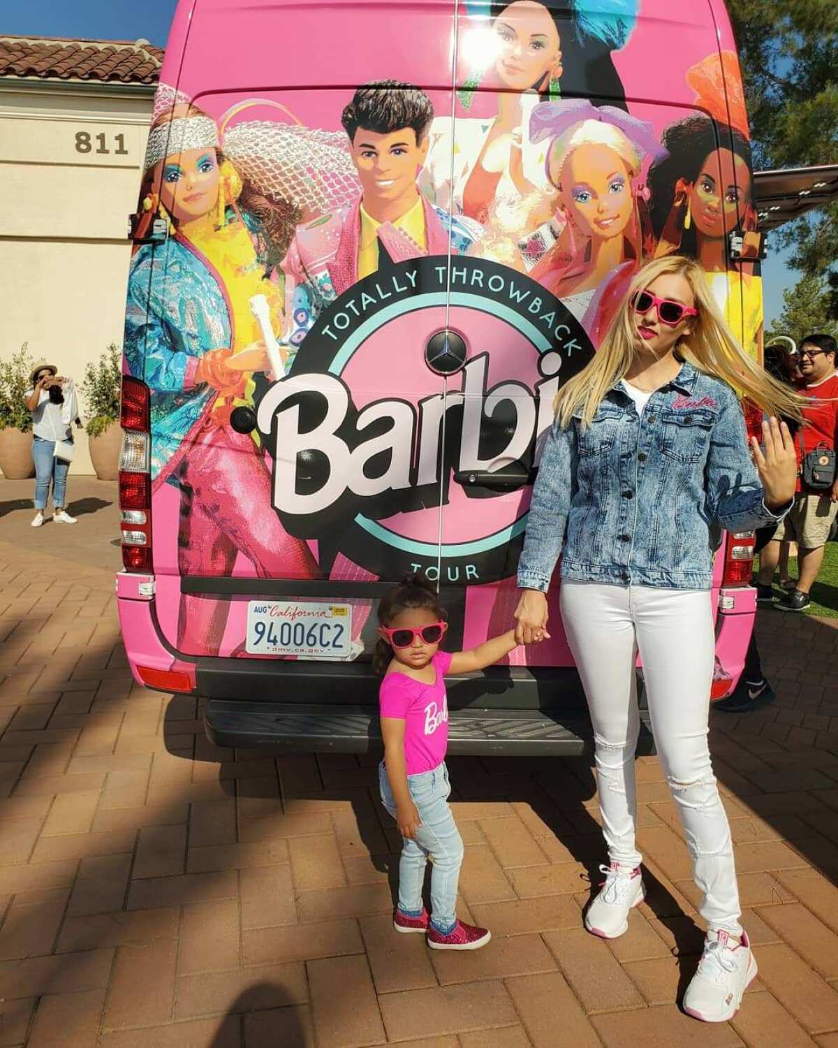 Carmen Villegas, of Soledad, drove for five hours to the Irvine Spectrum Center on Nov. 16, so she and her family could catch the Barbie van in the beginning of its "Totally Throwback Tour."