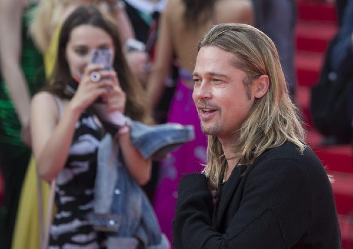 Brad Pitt at the the "World War Z" premiere at the 35th Moscow International Film Festival.