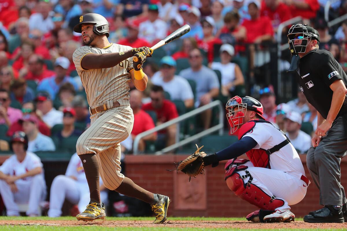 Tommy Pham hits a home run against the St. Louis Cardinals 