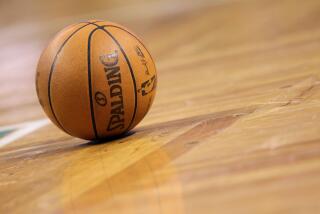BOSTON - JUNE 10: A detail shot of the game ball on the court during Game Four.
