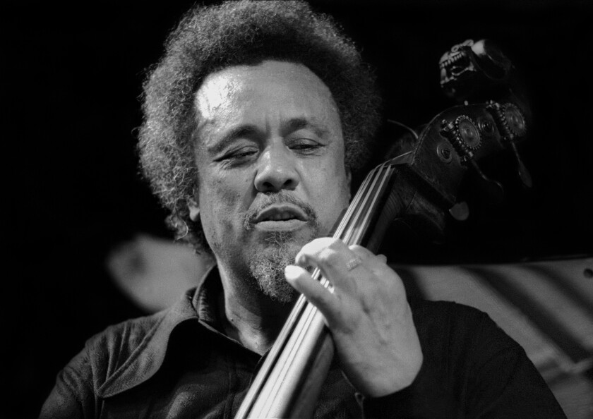 Jazz bassist Charlie Mingus performs in 1977 in San Francisco 