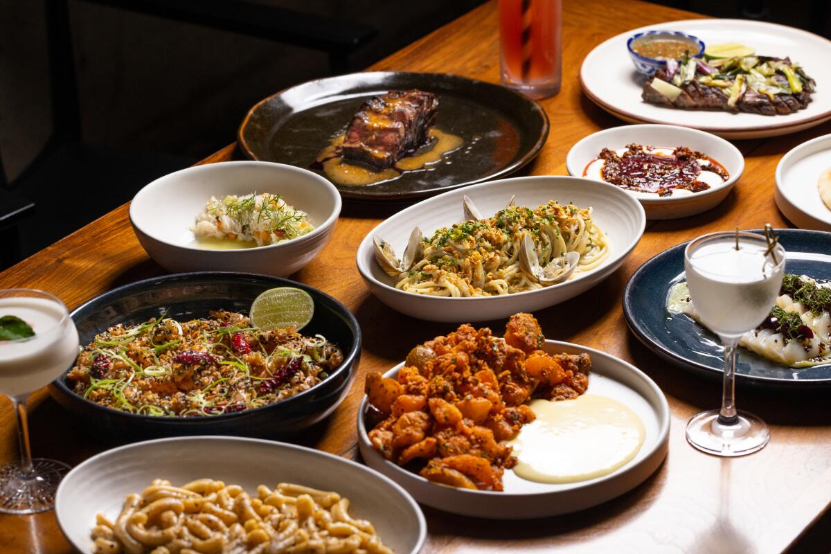 A spread of New Year's dishes from Majordomo.