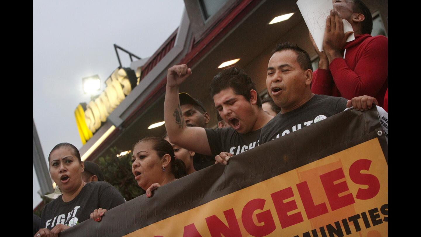 Fast food wage protest