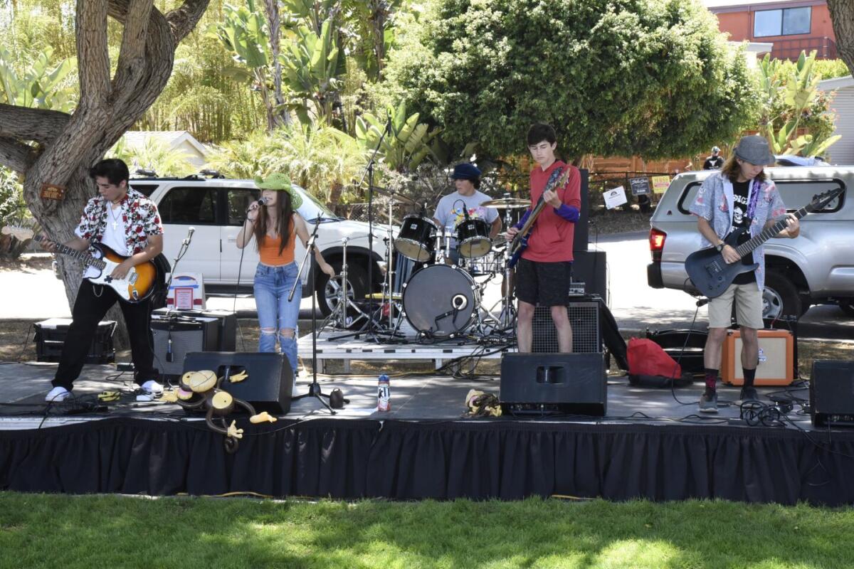 Last year’s Battle of the Bands winner Monkey Jam performing at the 2022 Summer Fun on the 101 music festival.