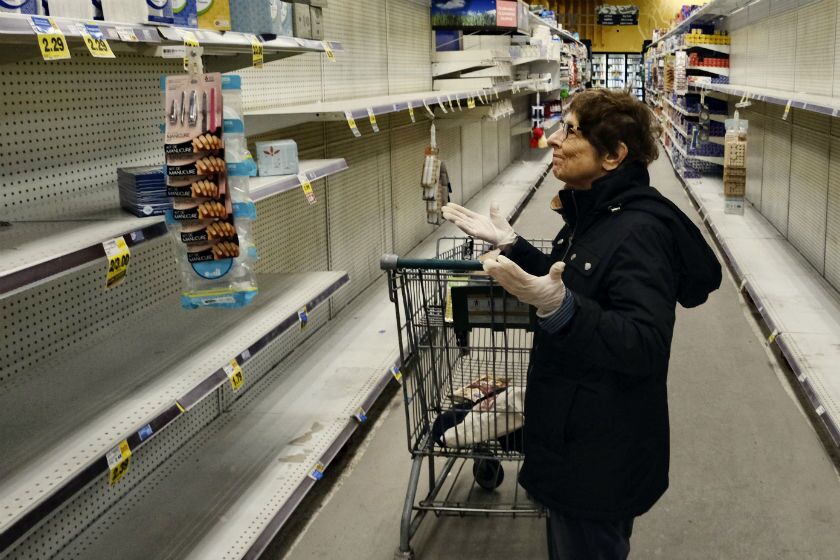 A shopper at a Ralphs supermarket in Panorama City.