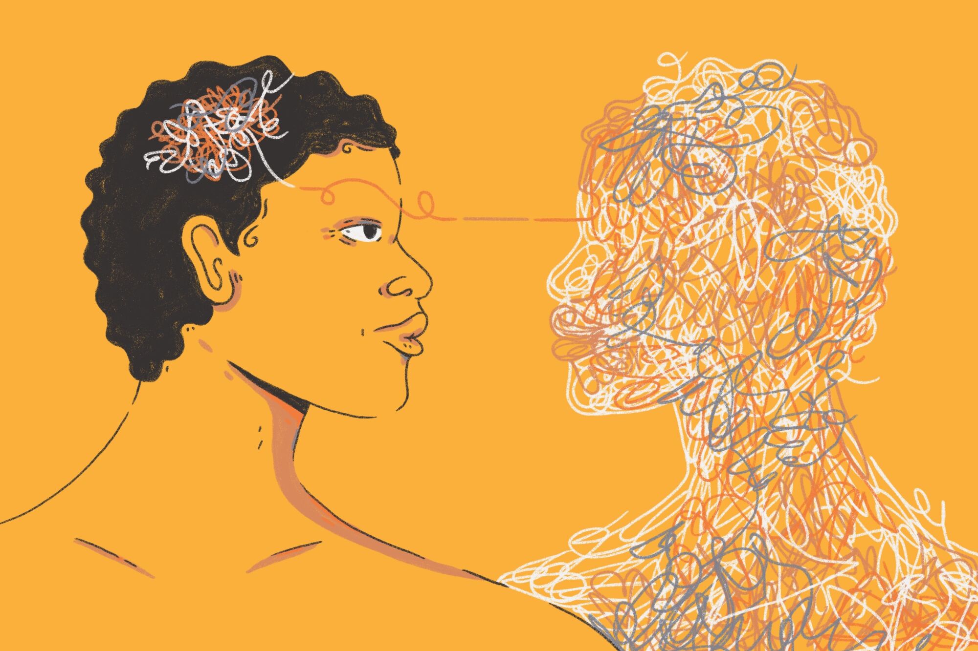Illustration for Black mental health resources listing.