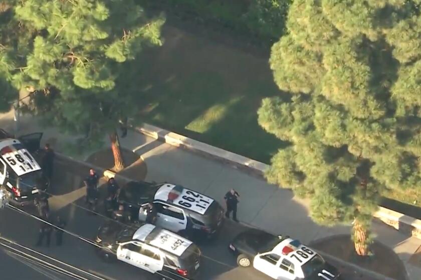 At least one person was stabbed at a Los Feliz high school Wednesday afternoon. The stabbing occurred at Tracy and St. George streets, according to Officer Podany of the Los Angeles Police Department. That location corresponds with John Marshall High School.