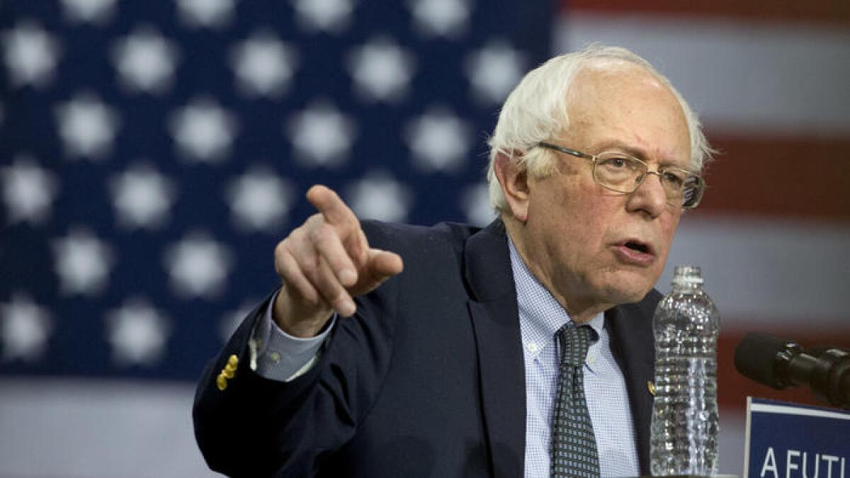 Democratic presidential candidate Bernie Sanders campaigns in Chicago.