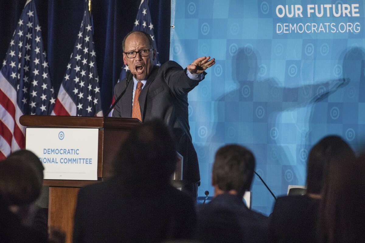 Newly elected Democratic National Committee Chairman Tom Perez
