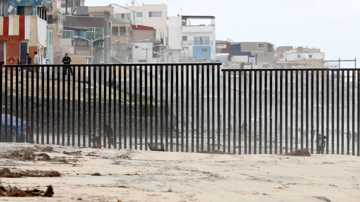 A view of Playas de Tijuana through the U.S. border fence at Border Field State Park.