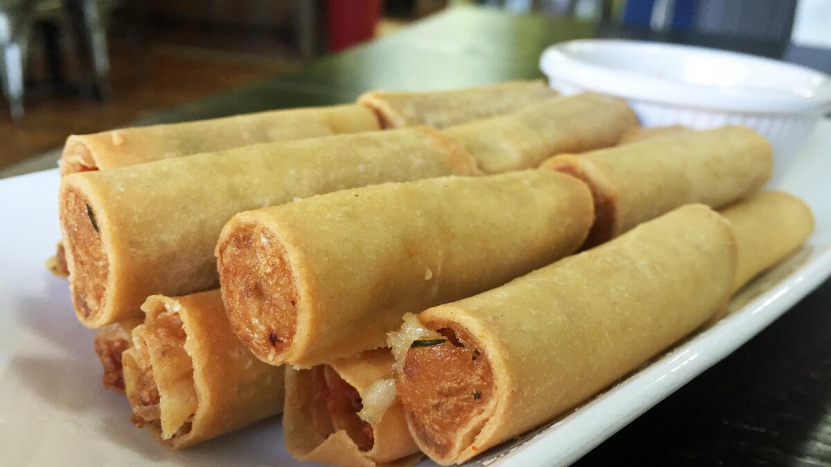 An order of lumpia at Eagle Rock Kitchen.