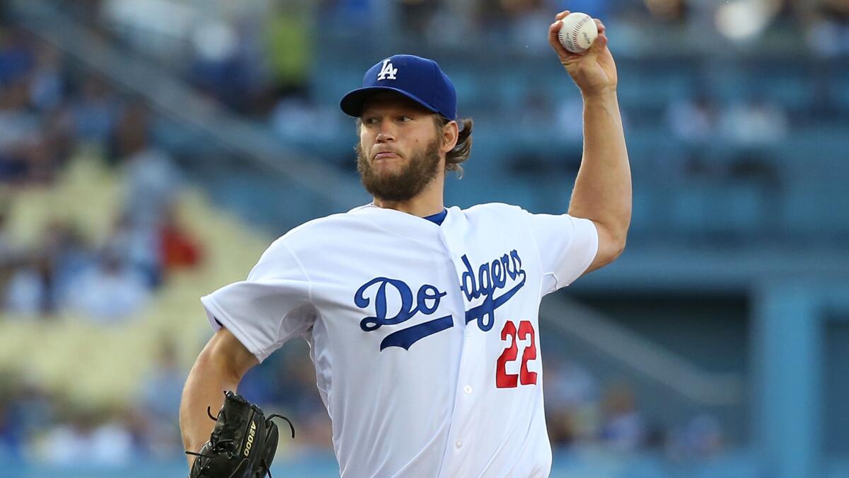 Dodgers pitcher Clayton Kershaw delivers a pitch during the first inning of his no-hitter against the Colorado Rockies on Wednesday.