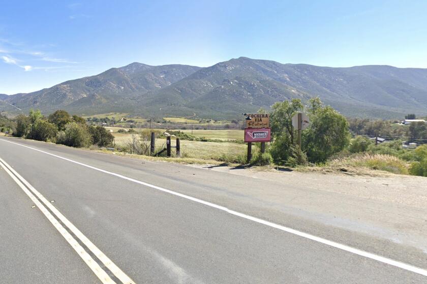 Google street view of Highway 94 and Cochera in eastern San Diego County.