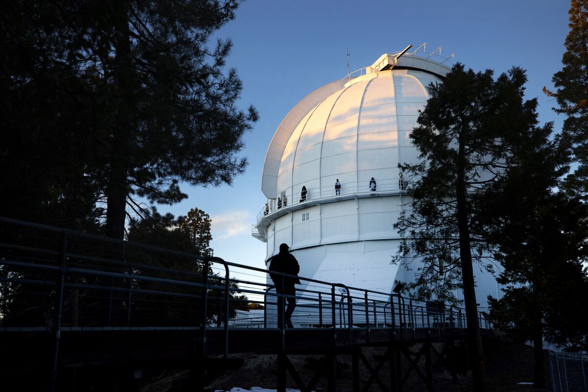 LOS ANGELES COUNTY, CA - JANUARY 09: Models stand in position on the catwalk at Mount Wilson Observatory. 