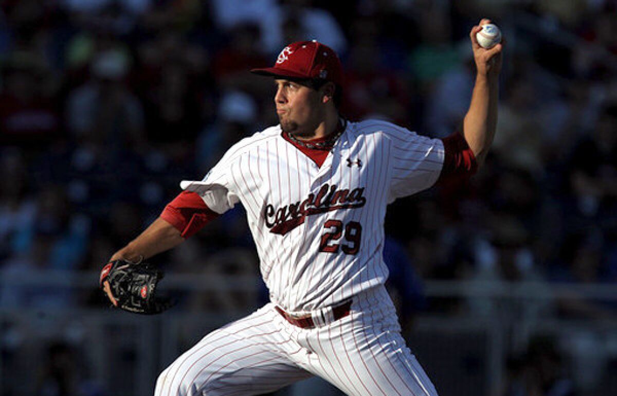 Left-handed starting pitcher Michael Roth was the ace of South Carolina's pitching staff.