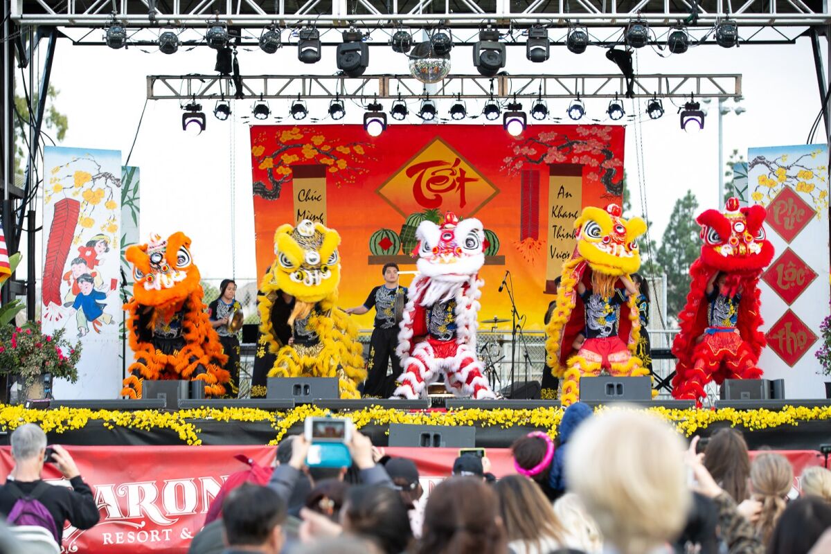Performers at a previous edition of San Diego Tết Festival.