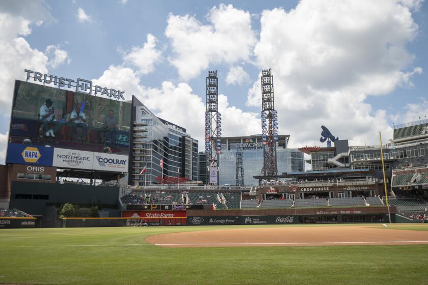 Comcast takes its position in outfield at SunTrust Park - Atlanta
