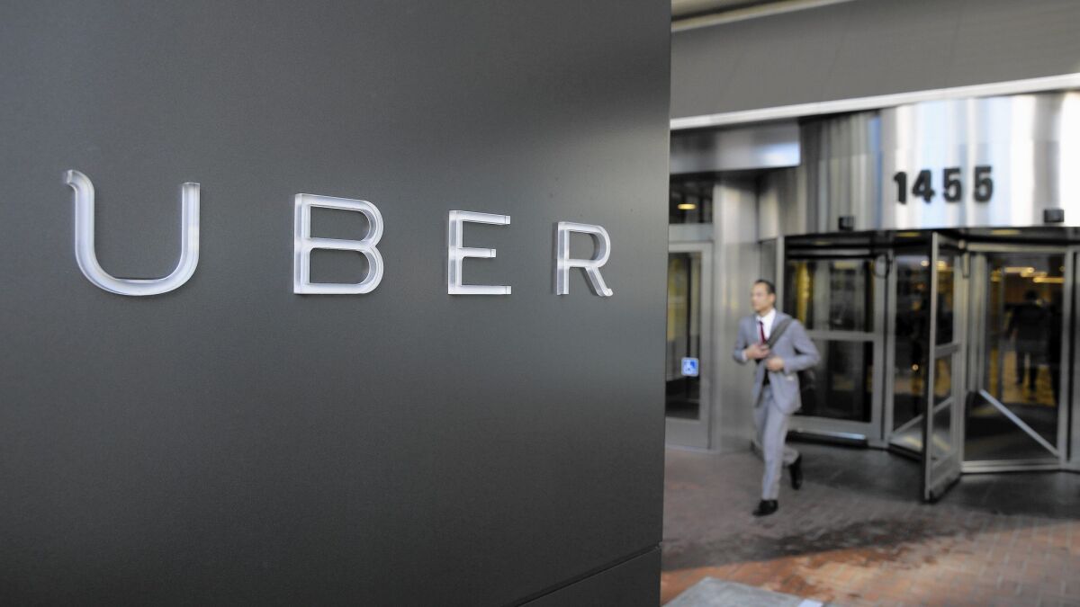 Uber's fundraising in December set its nominal valuation at more than $40 billion, or higher than about 70% of the publicly traded companies in the Fortune 500. Above, Uber's headquarters in San Francisco.